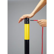 画像をギャラリービューアに読み込む, 緑十字 2WAYスタンド(チェーンスタンド) RCS−1TR 高さ960mm 黄/黒 141131 GREEN CROSS