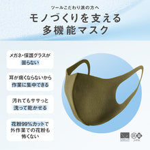 画像をギャラリービューアに読み込む, アラクス ピッタ マスク レギュラー カーキー 3枚入 4987009157323 ARAX