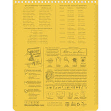 画像をギャラリービューアに読み込む, RITR 【売切廃番】8 1/2X11 トップスパイラル ノートブック ユニバーサル イエロ 185 RITR