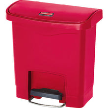 โหลดรูปภาพลงในโปรแกรมดูแกลเลอรี Rubbermaid Slim Gym Step-On Container Front Step 15.1L สีแดง 1883563 Rubbermaid