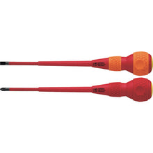 Load image into gallery viewer, VESSEL Ball Grip Insulated Screwdriver Set of 2 +2/-6 x 150mm 1 each 202PS-2 202PS-2 VESSEL
