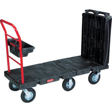 โหลดรูปภาพลงในโปรแกรมดูแกลเลอรี Rubbermaid Plastic Transporter รถบรรทุกแพลตฟอร์มเปิดประทุนความยาว 1217× กว้าง 616×320 มม. ด้ามจับสูง 1133 มม. 449707 Rubbermaid