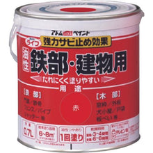 画像をギャラリービューアに読み込む, アトムペイント 油性鉄部・木部用 ライフ 0.7L 赤