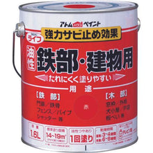 画像をギャラリービューアに読み込む, アトムペイント 油性鉄部・木部用 ライフ 1.6L 赤