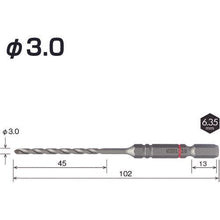 画像をギャラリービューアに読み込む, ベッセル クッションドリルコンクリート用ACD 3.0mm