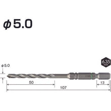 画像をギャラリービューアに読み込む, ベッセル クッションドリルコンクリート用ACD 5.0mm