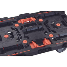 画像をギャラリービューアに読み込む, TRUSCO 連結式樹脂製2段台車 ビートル 700X450 自在5輪 柵 とめたろう ハンドル付