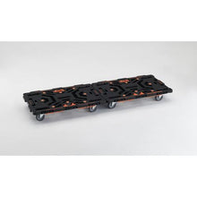 画像をギャラリービューアに読み込む, TRUSCO 連結式樹脂製平台車 ビートル 900X600 自在3輪 柵付 まとめ買い4台