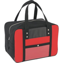 Load image into gallery viewer, SANEI Boston M wide gusset for canvas mail with horseshoe lock fitting red