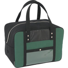 Load image into gallery viewer, SANEI Boston M wide gusset for canvas mail with horseshoe lock fittings moss green