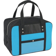 Load image into gallery viewer, SANEI Boston M wide gusset for canvas mail with horseshoe lock fitting blue