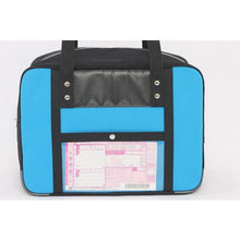 Load image into gallery viewer, SANEI Boston M wide gusset for canvas mail with horseshoe lock fitting blue