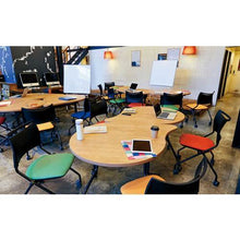 画像をギャラリービューアに読み込む, アイリスチトセ イーザックフラップテーブル ティア型 ブラックフレーム 天板パイン