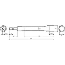 Load image into gallery viewer, Shrimp electric dollar socket "Strok" long socket dodecagonal width across flats 21mm