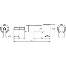 Load image into gallery viewer, Ebi Strok STANDARD Socket Heavy Duty Type Hexagonal Opposite Side 13mm