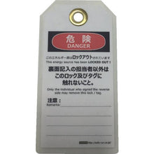 画像をギャラリービューアに読み込む, セーフラン タグアウト用吊タグ(PETラミネート)150×80mm さわるな