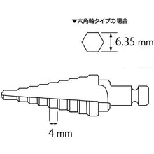 画像をギャラリービューアに読み込む, エビ ステージドリル コーティング 9段 六角軸 6-22