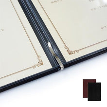 โหลดรูปภาพลงในโปรแกรมดูแกลเลอรี OP แฟ้มเมนูหนังโทน A4 4 หน้า สีน้ำตาล