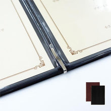 โหลดรูปภาพลงในโปรแกรมดูแกลเลอรี OP แฟ้มเมนูหนังโทน A4 6 หน้าดำ