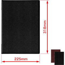 โหลดรูปภาพลงในโปรแกรมดูแกลเลอรี OP แฟ้มเมนูหนังโทน A4 6 หน้า สีน้ำตาล