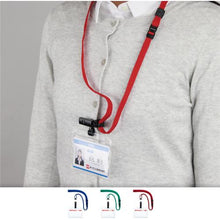 โหลดรูปภาพลงในโปรแกรมดูแกลเลอรี OP ป้ายชื่อห้อยนามบัตรแนวนอนถอดได้พร้อมนกหวีด 5 แผ่น สีฟ้า