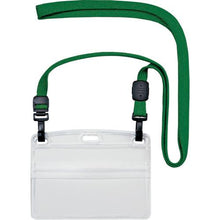 โหลดรูปภาพลงในโปรแกรมดูแกลเลอรี OP ป้ายชื่อห้อยแบบตะขอคู่ นามบัตรแนวนอน 10 แผ่น สีเขียว