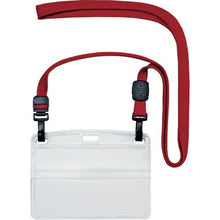 โหลดรูปภาพลงในโปรแกรมดูแกลเลอรี OP ป้ายชื่อห้อยแบบตะขอคู่ นามบัตรแนวนอน 10 แผ่น สีแดง