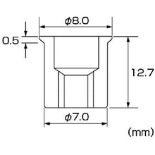 画像をギャラリービューアに読み込む, エビ ブラインドナット“エビナット”(薄頭・スティール製) 板厚3.2 M5×0.8(1000個入)