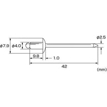 画像をギャラリービューアに読み込む, エビ ブラインドリベット(ステンレス/スティール製) 5-4(1000本入) 箱入