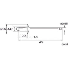画像をギャラリービューアに読み込む, エビ ブラインドリベット(ステンレス/スティール製) 6-4(15本入) エコパック