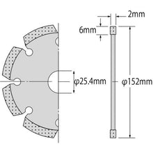 画像をギャラリービューアに読み込む, エビ ダイヤモンドホイール レーザー(乾式) 152mm
