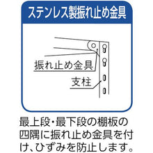 画像をギャラリービューアに読み込む, TRUSCO SUS430製軽量棚 875XD450XH1800 天地5段