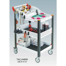 Tải hình ảnh vào trình xem thư viện, TRUSCO CUSTOM wagon trắng 633X470 với 1 kệ nông và kệ đục lỗ sâu