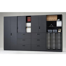 Load image into gallery viewer, TRUSCO wall library "Calmatio" 3-panel sliding door type dedicated for lower placement W900 x D450 x H1030