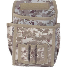 Tải hình ảnh vào trình xem thư viện, Túi thắt lưng ngụy trang sa mạc kỹ thuật số TRUSCO có nắp 2 tầng và 3 giá đỡ tuốc nơ vít