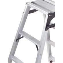 Load image into gallery viewer, TRUSCO stepladder that doubles as a ladder, made of aluminum alloy, with leg covers, height 1.11m