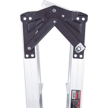 Load image into gallery viewer, TRUSCO stepladder that doubles as a ladder, made of aluminum alloy, with leg covers, height 1.11m