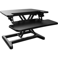 画像をギャラリービューアに読み込む, TRUSCO ガス圧式卓上PCデスク アルコーヴ 黒 550X415