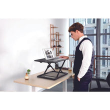 画像をギャラリービューアに読み込む, TRUSCO ガス圧式卓上PCデスク ウルトラスリム 黒 660X470