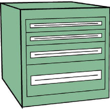 Load image into gallery viewer, TRUSCO VE9S type cabinet 880X550XH600 4 drawers