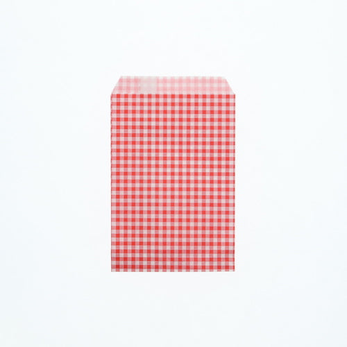 HEIKO กระเป๋าแบนลายซอง R Type Gingham Mini Red R-85 200 แผ่น 6521505 HEIKO