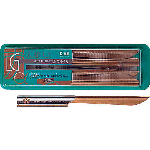 Kai Corporation Cutlery LGA-10B1 Long Handle Gold Alpha (SM) 10 pieces [Unit: PK] 744 KAI