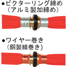 画像をギャラリービューアに読み込む, 岩崎製作所　散水／消防用　１．３ＭＰａ　軽量ホース　ゴルフアルファ　アルミ製町野式金具付（アルミ加締）　  01GLA5010A-K  IWASAKI MFG

