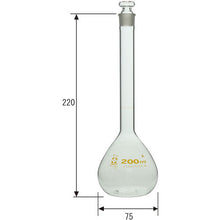 画像をギャラリービューアに読み込む, ＳＩＢＡＴＡ　メスフラスコ　スーパーグレード　２００ｍＬ　  020060-200  SIBATA
