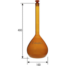 画像をギャラリービューアに読み込む, ＳＩＢＡＴＡ　メスフラスコ　茶　スーパーグレード　２Ｌ　  020070-2000  SIBATA
