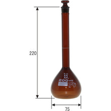 画像をギャラリービューアに読み込む, ＳＩＢＡＴＡ　メスフラスコ　茶　スーパーグレード　２００ｍＬ　  020070-200  SIBATA
