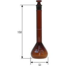 画像をギャラリービューアに読み込む, ＳＩＢＡＴＡ　メスフラスコ　茶　スーパーグレード　５０ｍＬ　  020070-50  SIBATA
