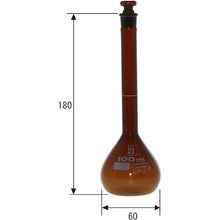 画像をギャラリービューアに読み込む, ＳＩＢＡＴＡ　メスフラスコ　茶　カスタムＡ　１００ｍＬ　  026100-100  SIBATA
