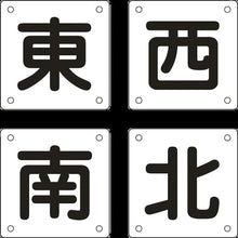 画像をギャラリービューアに読み込む, 緑十字　クレーン関係標識　東・西・南・北　クレーンＢ（小）　３００×３００ｍｍ　４枚組　スチール　  83023  GREEN CROSS

