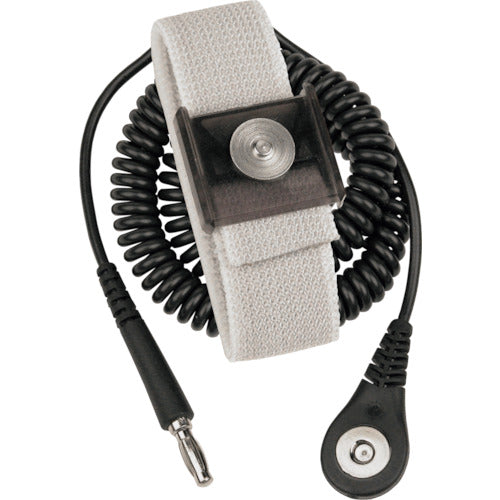 DESCO Dây đeo cổ tay, Jewel, thun vừa vặn từ tính với khả năng điều chỉnh chiều dài, màu đen, 3.66 m 9185 DESCO